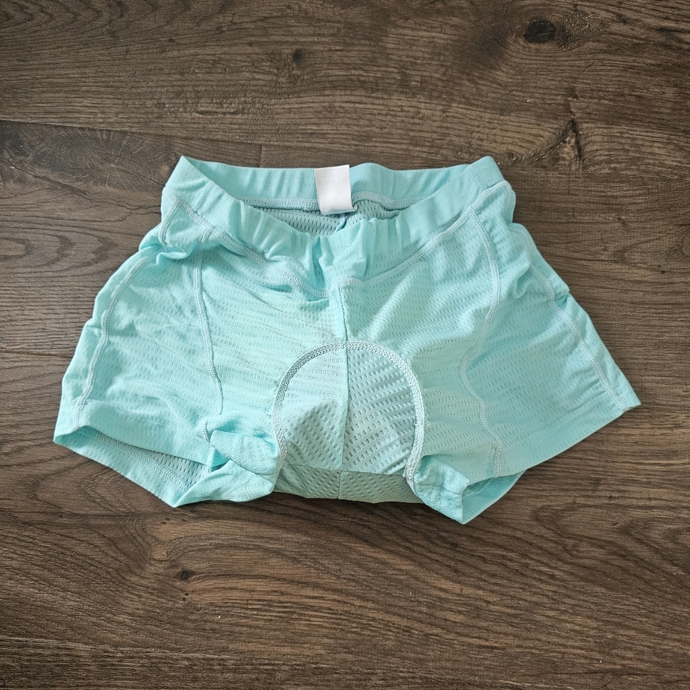Light Blue Padded Cycling Underwear Shorts Sz S